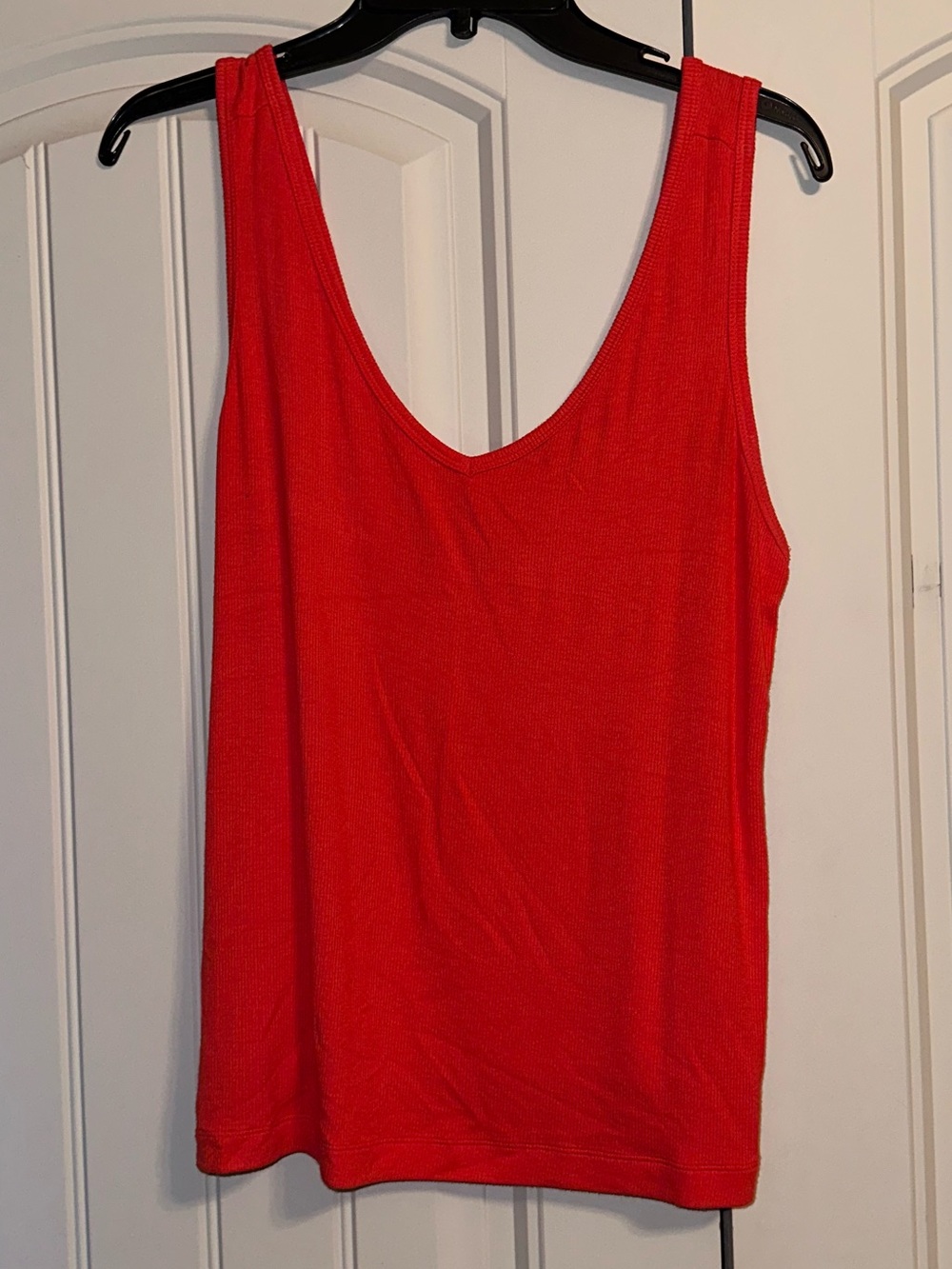 CAbi Vibrant Red Scoop-Neck Tank